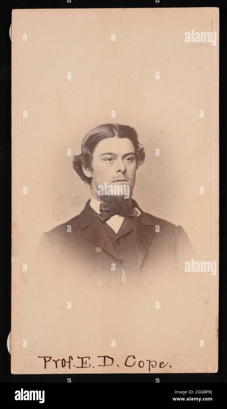 Portrait of Edward Drinker Cope (1840-1897), Circa 1860s. Stock Photo