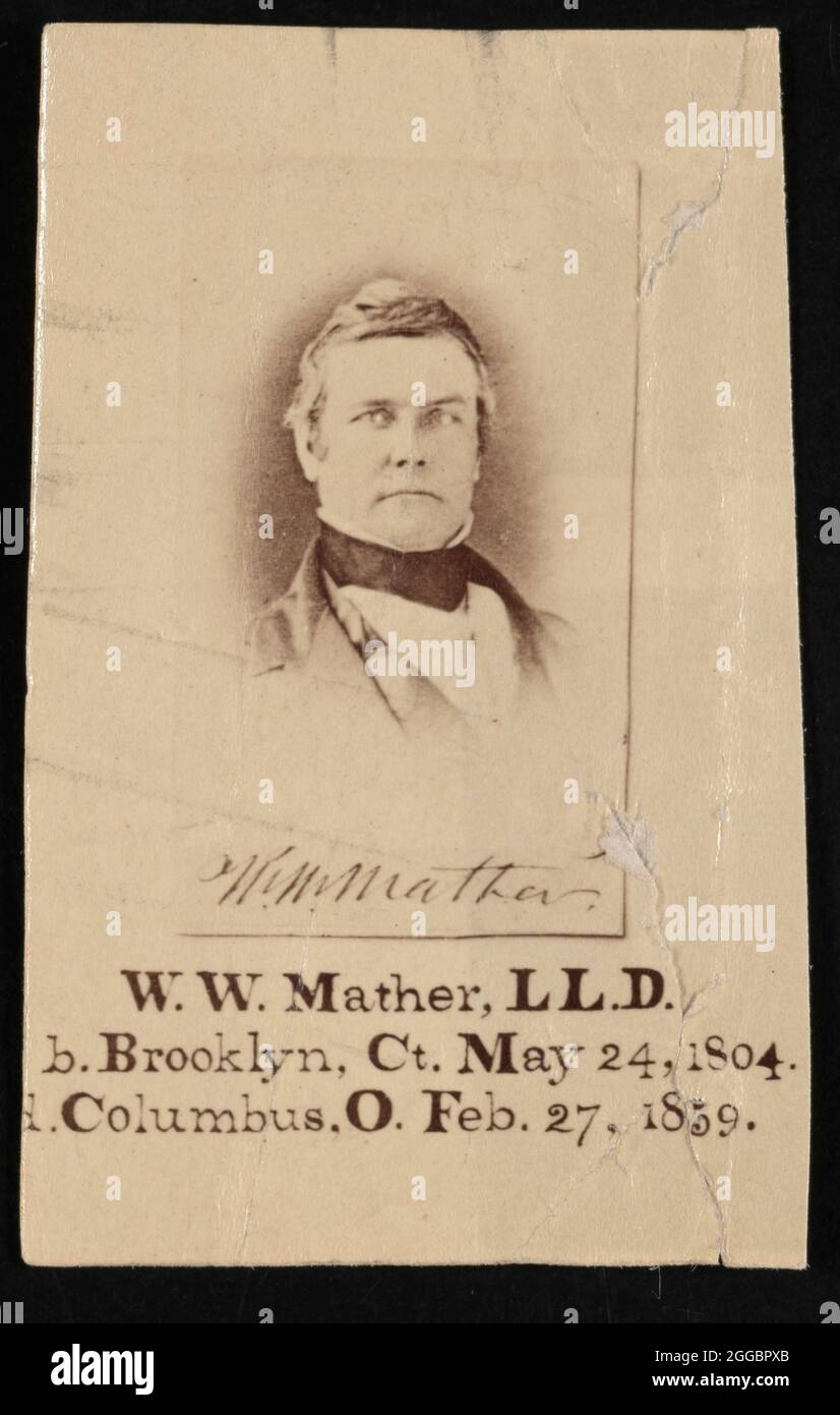 Portrait of William Williams Mather (1804-1859), Before 1859. Stock Photo