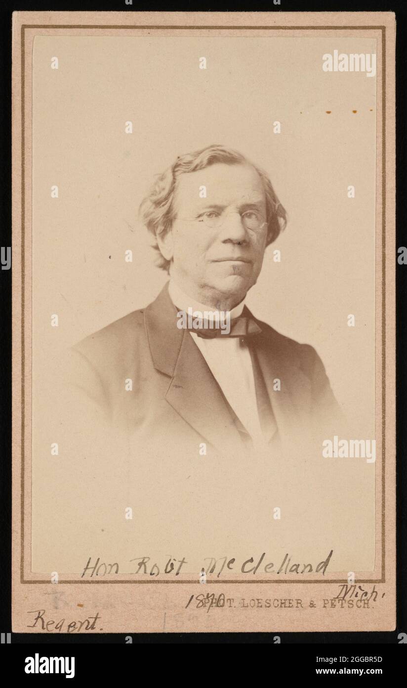 Portrait of Robert McClelland (18071880), 1870 Stock Photo Alamy