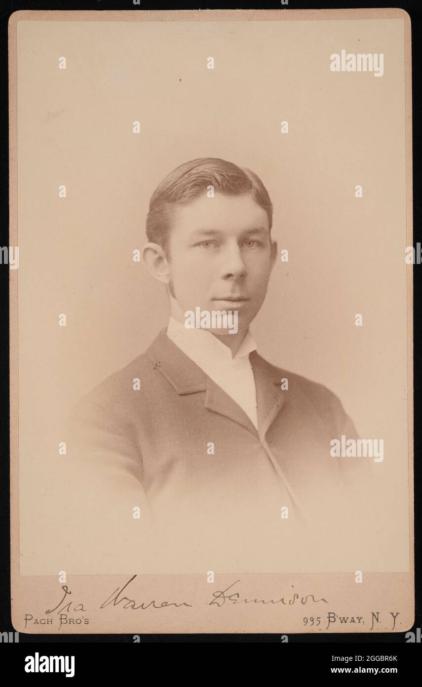 Portrait of Ira Warren Dennison, Between 1891 and 1893. Stock Photo