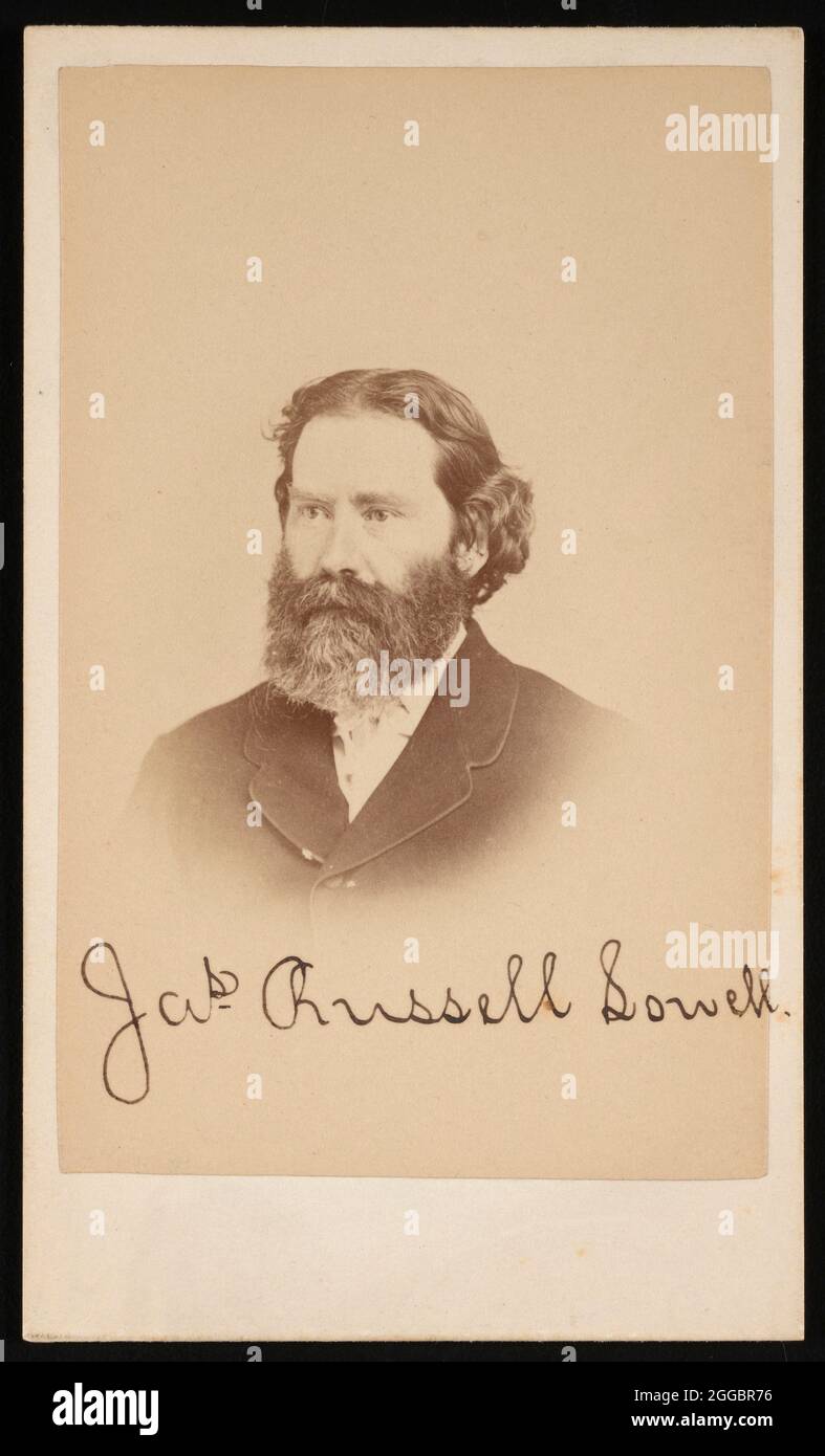 Portrait of James Russell Lowell (1819-1891), Circa 1870s. Stock Photo