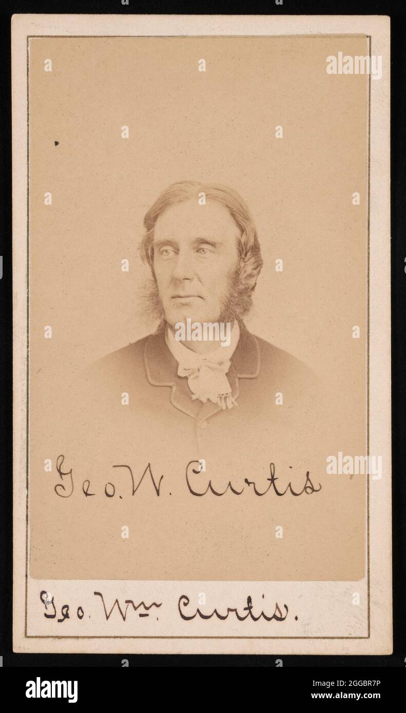 Portrait of George William Curtis (1824-1892), Circa 1870s. Stock Photo