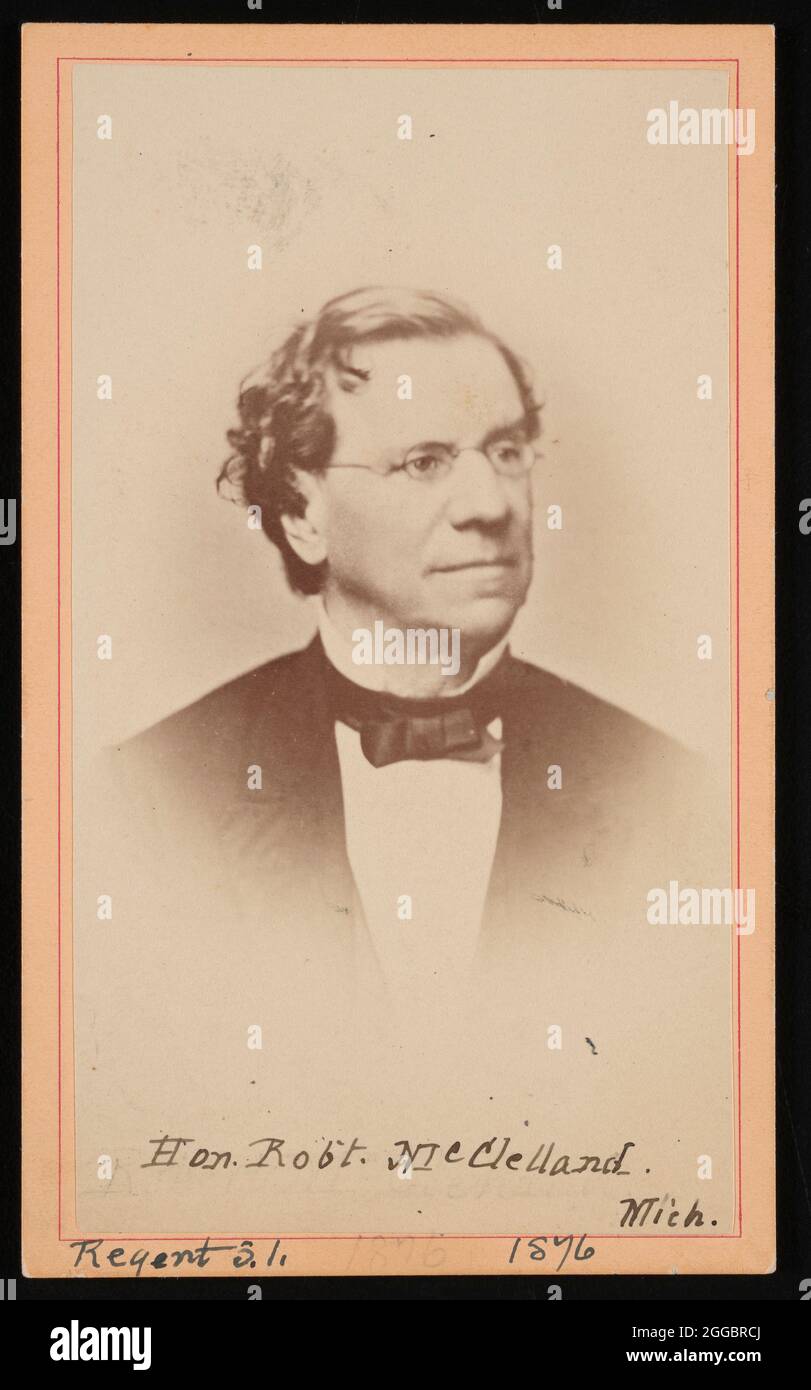 Portrait of Robert McClelland (18071880), 1876 Stock Photo Alamy