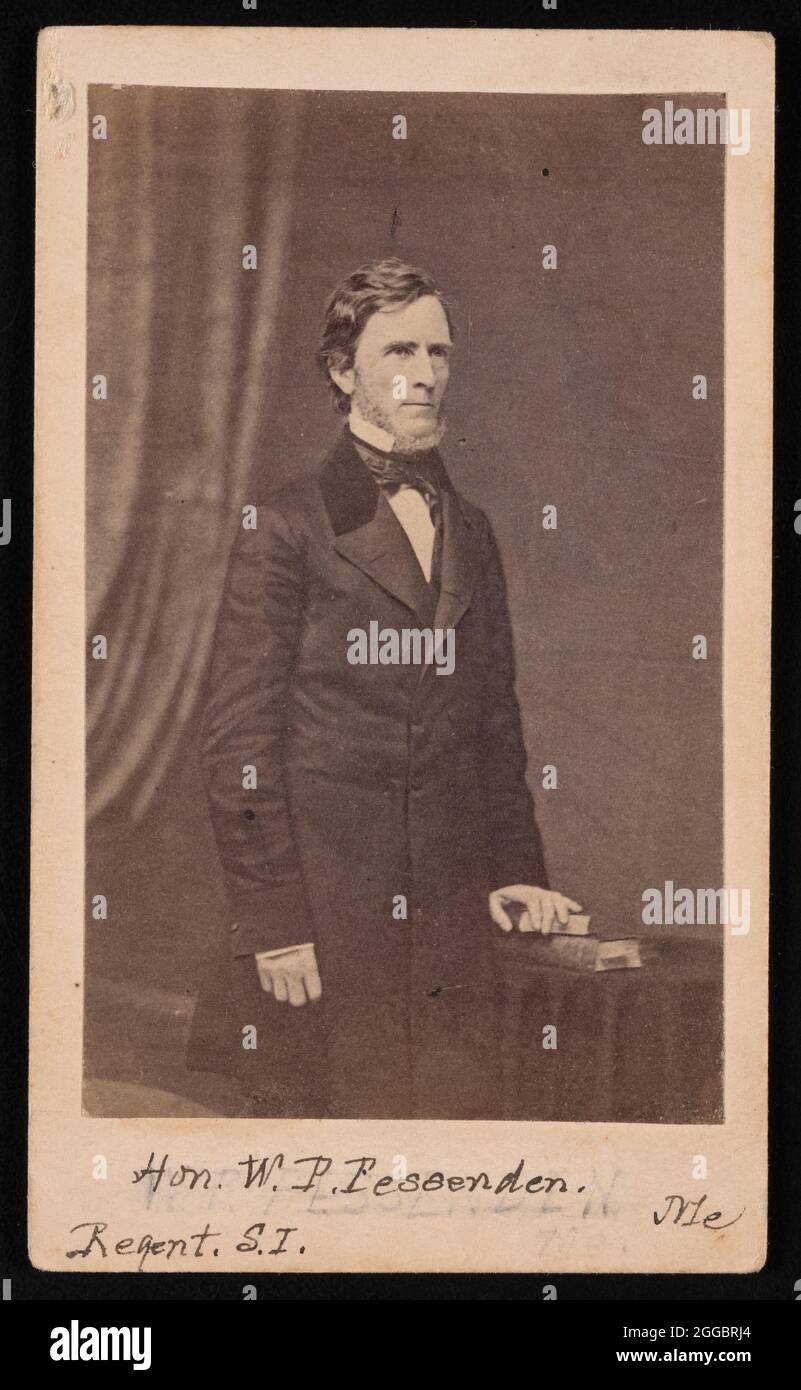 Portrait of William Pitt Fessenden (1806-1869), Before 1869. Stock Photo