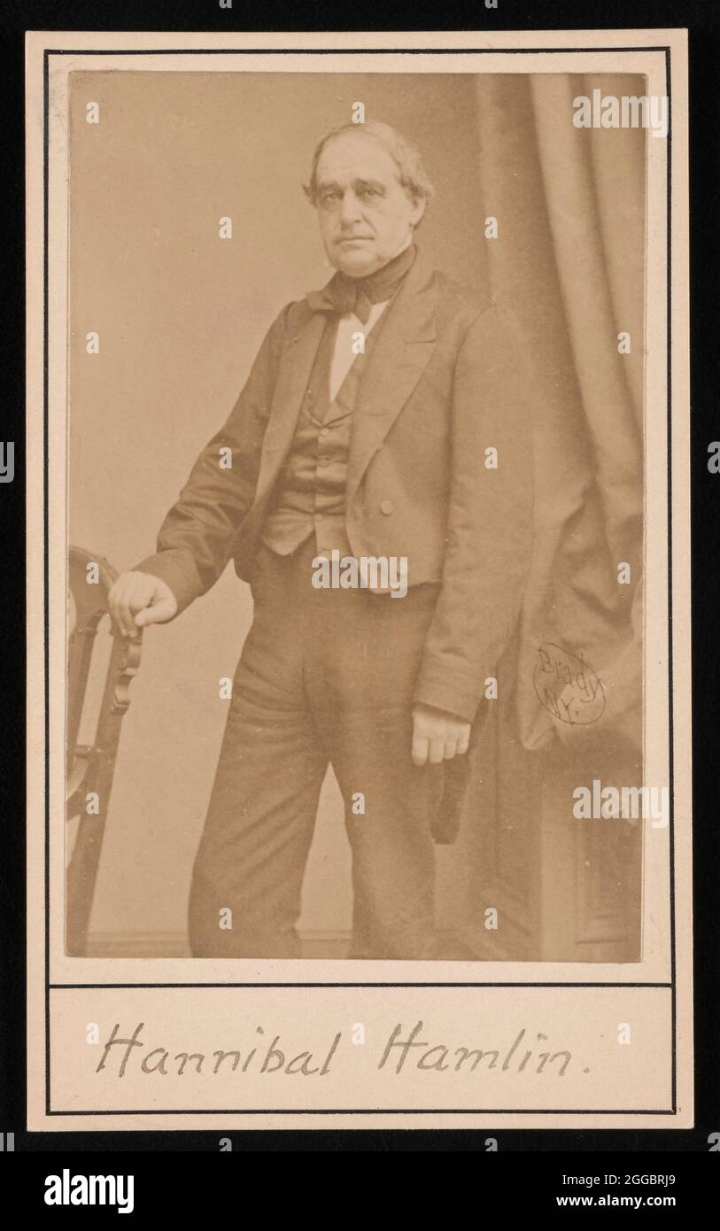 Portrait of Hannibal Hamlin (1809-1891), 1857. Stock Photo