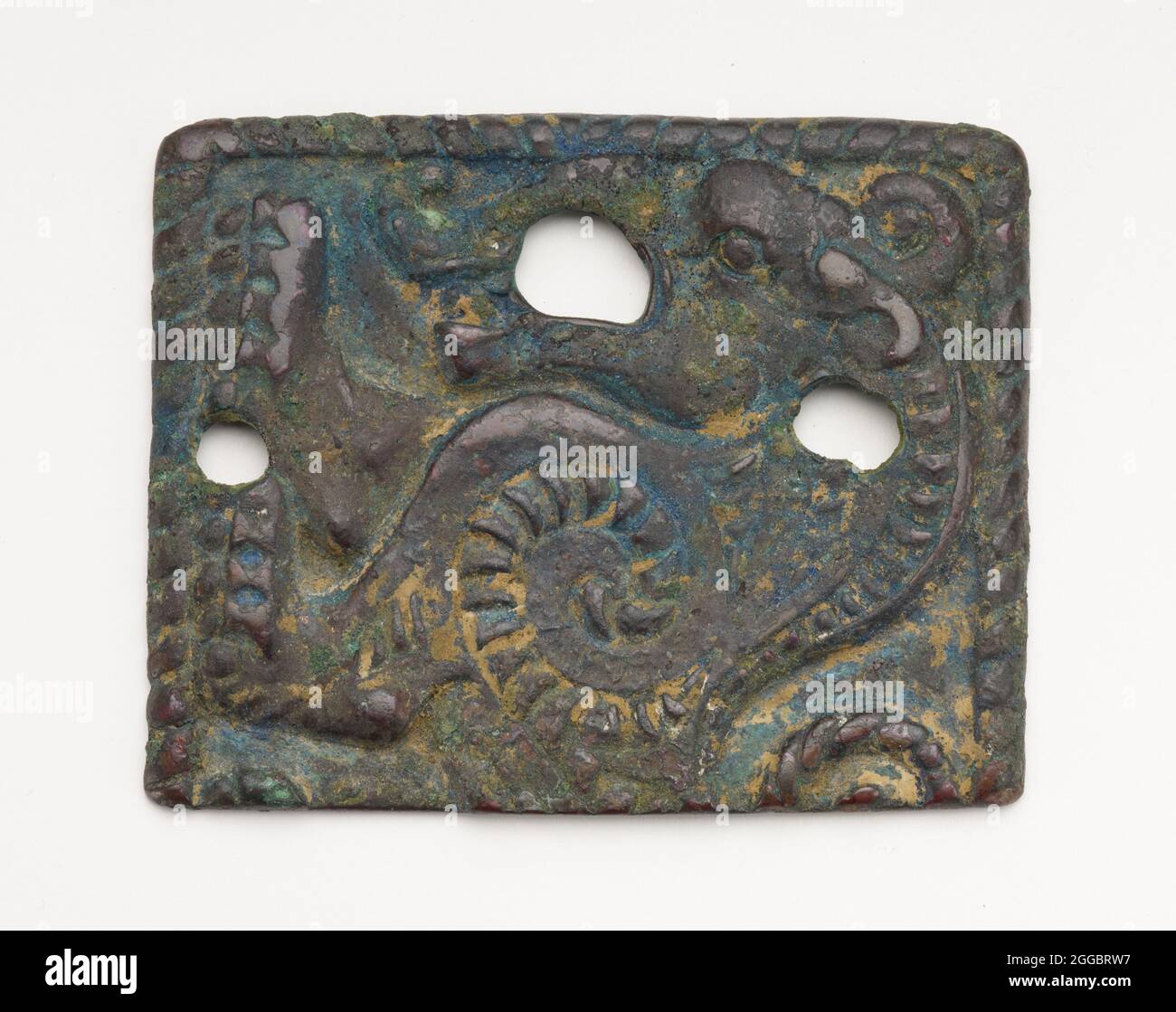 A pair of belt plaques, Han dynasty, 206 BCE-220 CE. Stock Photo