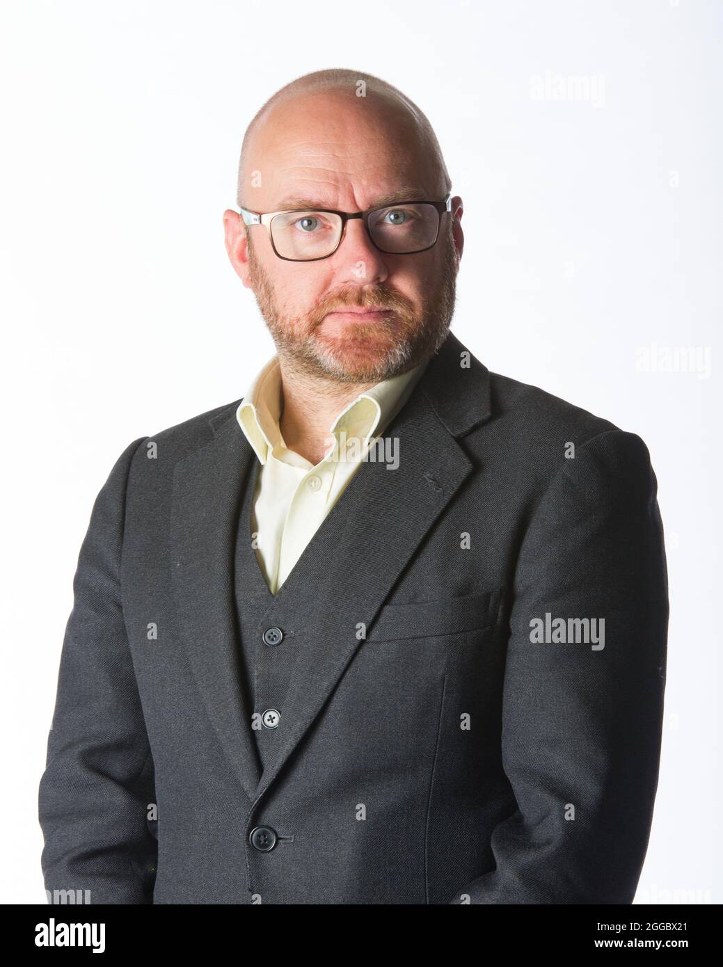 **Stock Image** Edinburgh, UK. 30th Aug, 2021. Pictured: Patrick Harvie MSP will be Minister for Zero Carbon Buildings, Active Travel and Tenant's Rights under the new coalition deal with the Scottish National Party (SNP). Inverness, UK. 12 October 2019. Pictured: Patrick Harvie MSP- Co-Leader of the Scottish Green Party. Studio based Photoshoot. Scottish Green Party National Conference, Eden Court Theatre. Credit: Colin D Fisher/CDFIMAGES.COM Credit: Colin Fisher/Alamy Live News Stock Photo