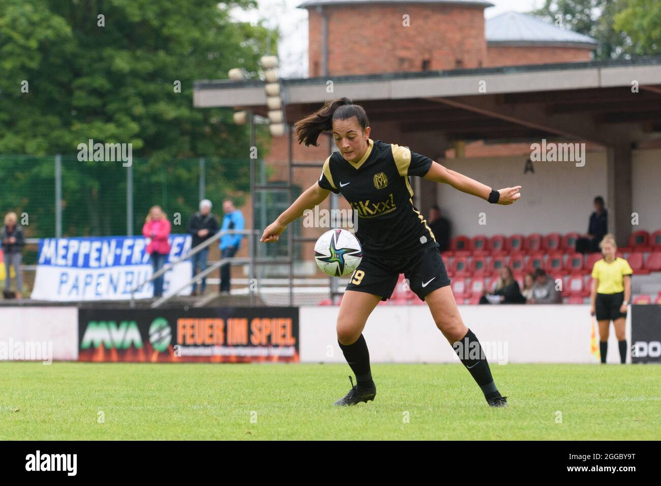 Ingolstadt, Germany. 29th Aug, 2021. Athanasia Moraitou (19 SV Meppen) during the 2. Frauen Bundesliga match between FC Ingolstadt and SV Meppen at MTV-Stadion, Germany. Credit: SPP Sport Press Photo. /Alamy Live News Stock Photo