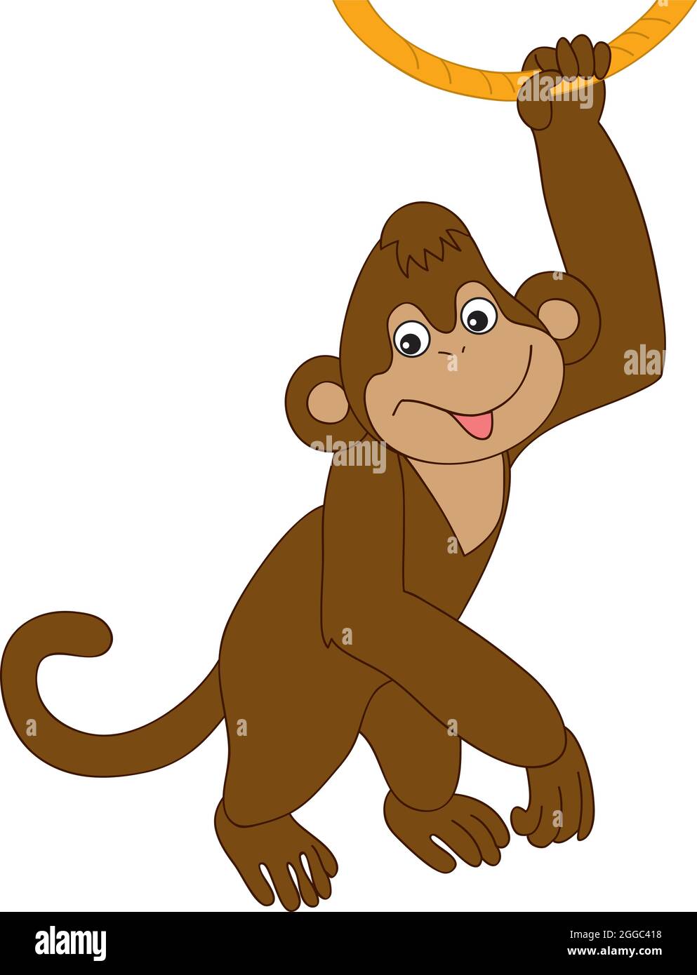 Monkey holding banana cartoon character hi-res stock photography and ...