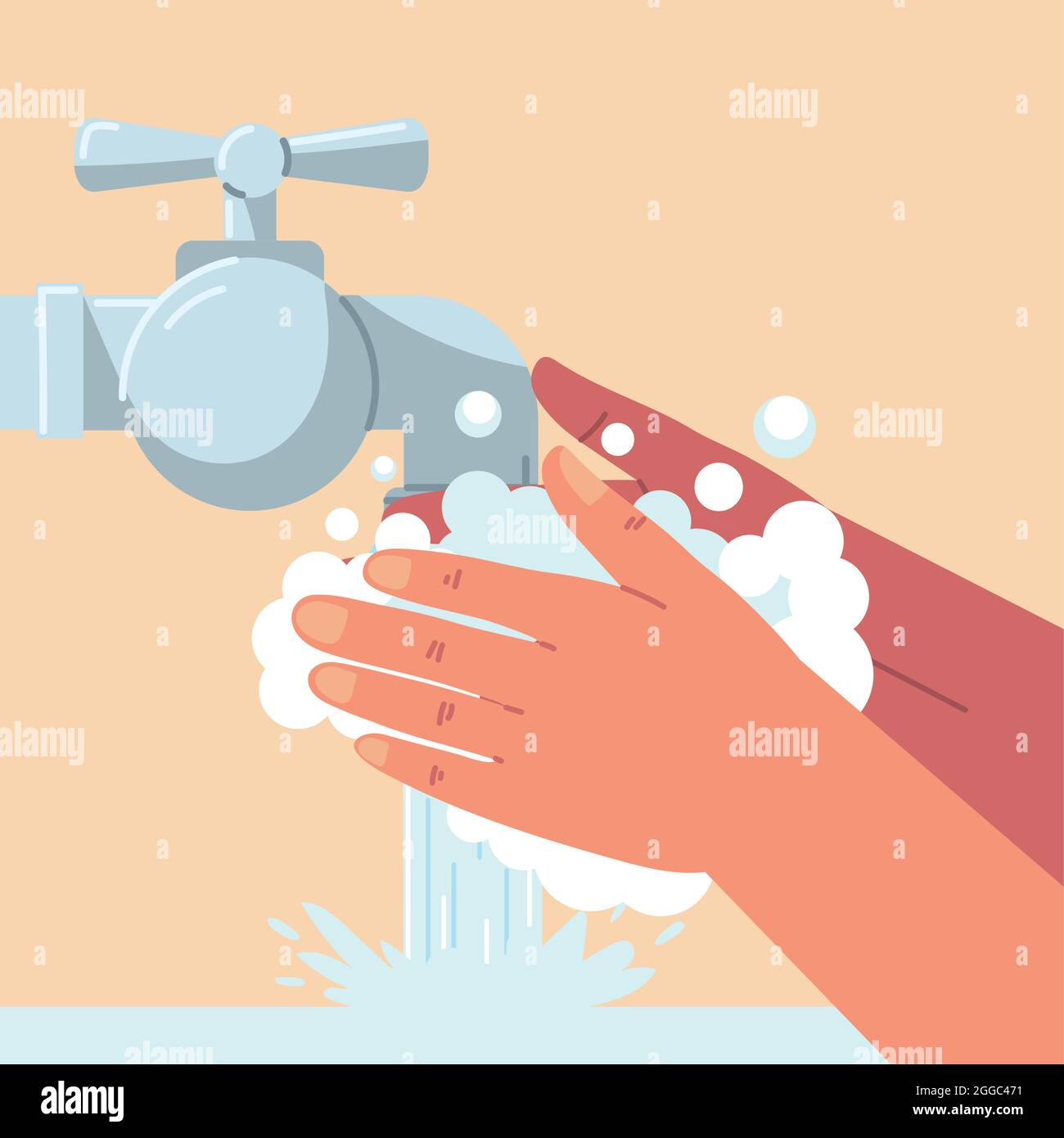 washing of hands with soap Stock Vector Image & Art - Alamy