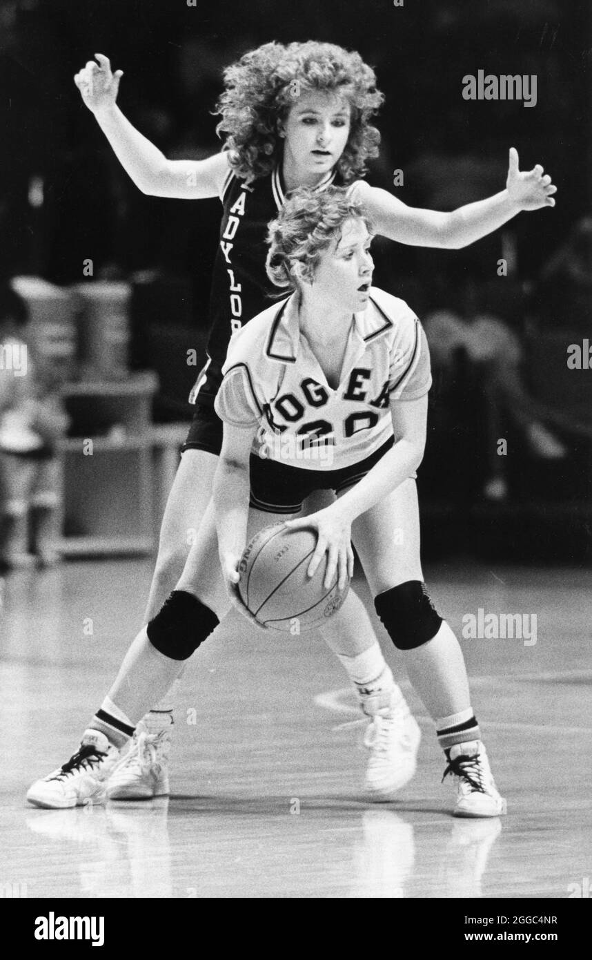 ©1980's Texas high school girls basketball playoffs in Austin at the