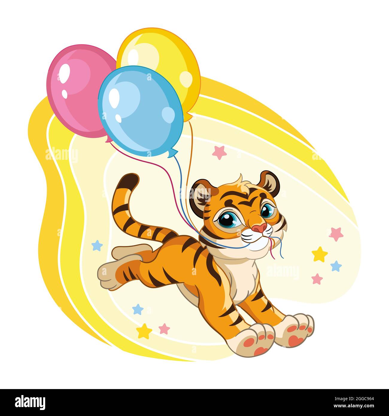 Tiger cub cat illustration on hi-res stock photography and images - Alamy