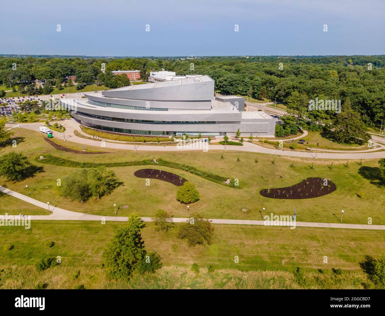 Hancher Auditorium Aerial photograph of the beautiful University of