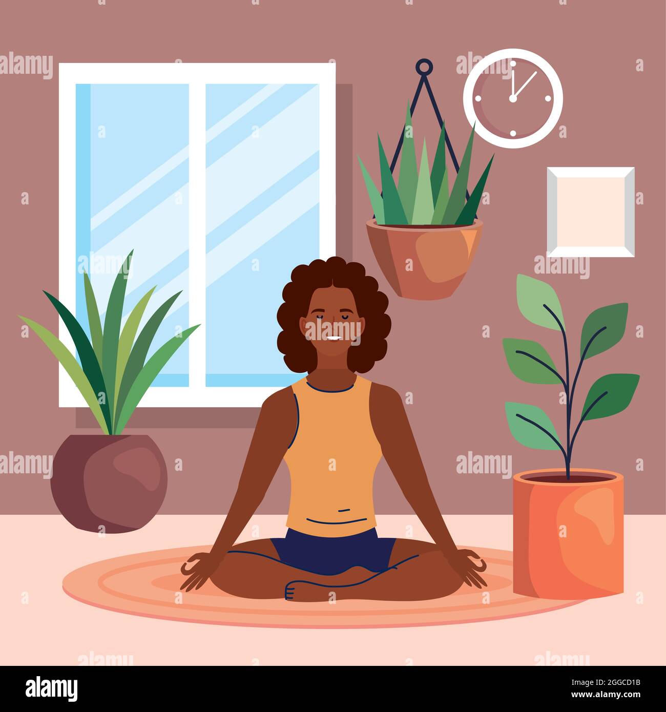 girl doing lotus position Stock Vector Image & Art - Alamy