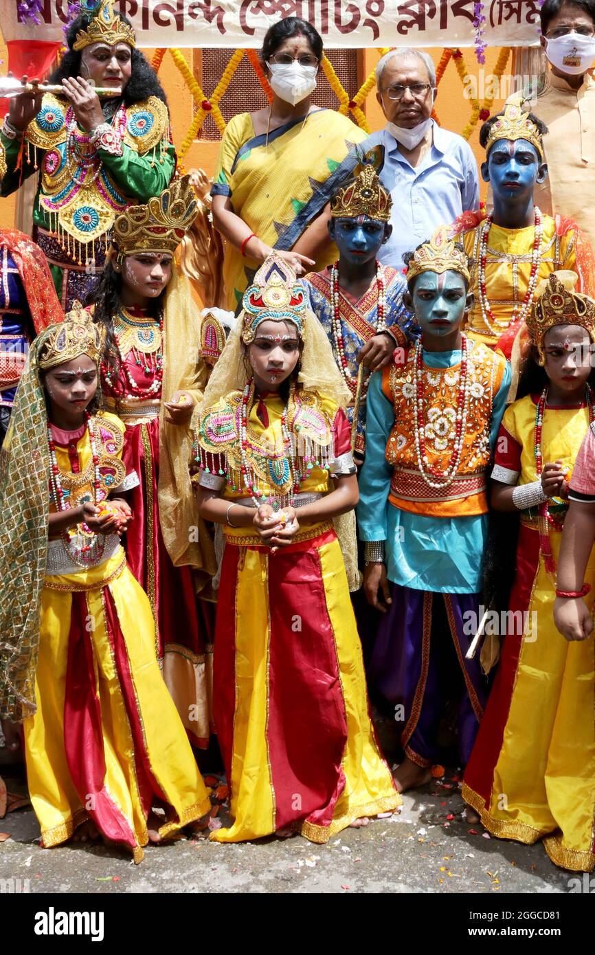 Radha krishna kids dress outlet