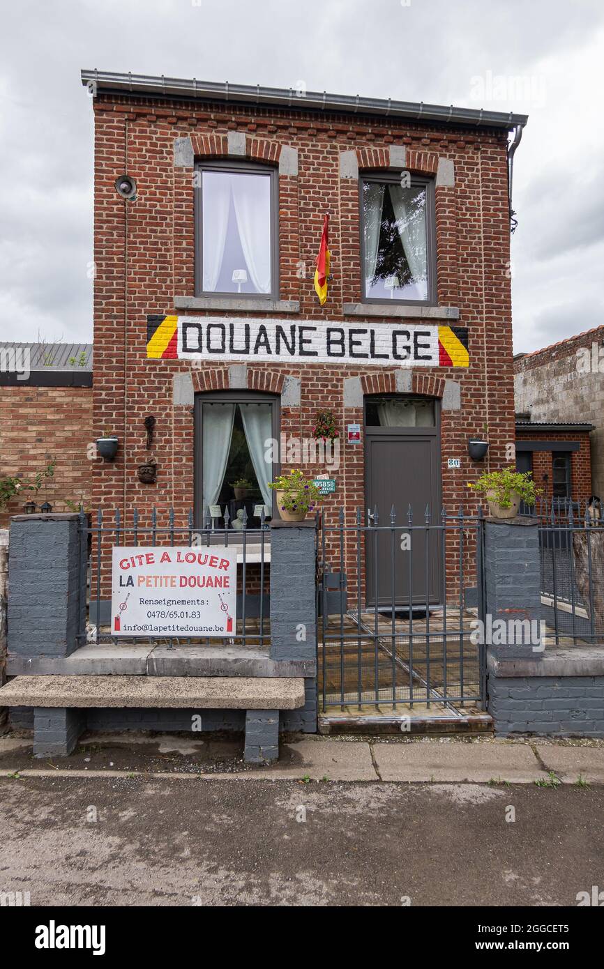 Hastière, Heer, Wallonia, Belgium August 10, 2021 Historic Frontal