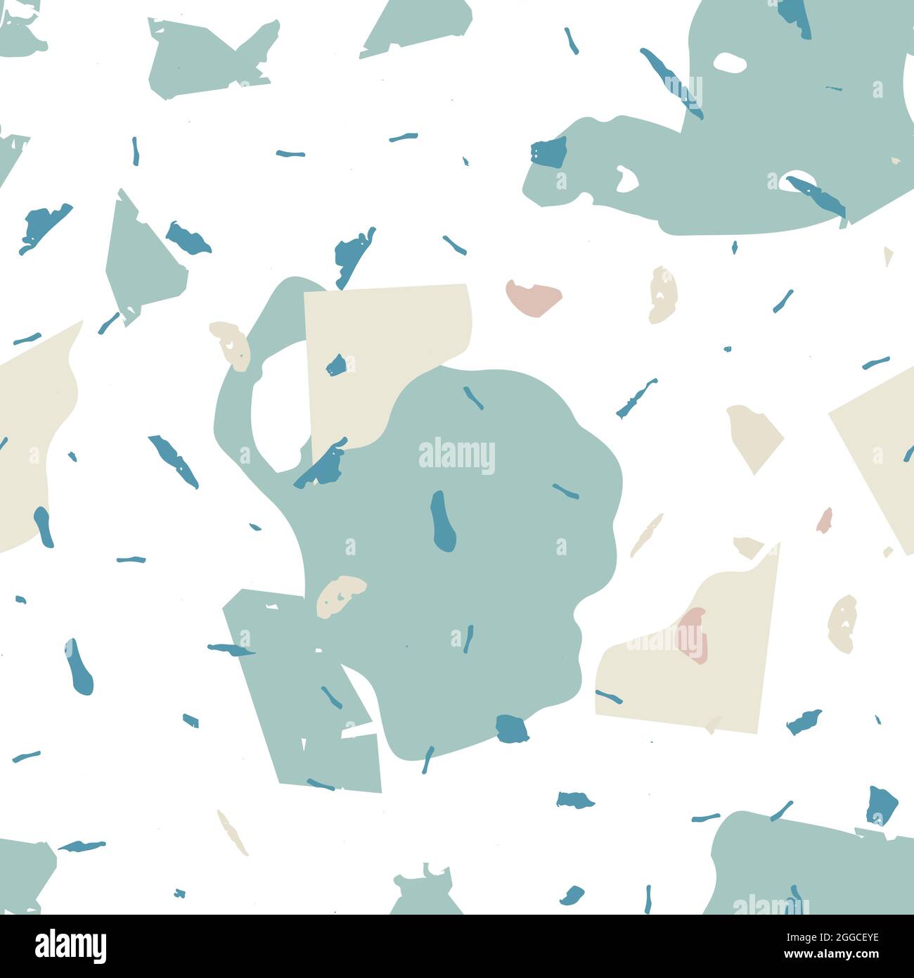 Terrazzo seamless pattern. Blue classic flooring texture. Terrazzo ...