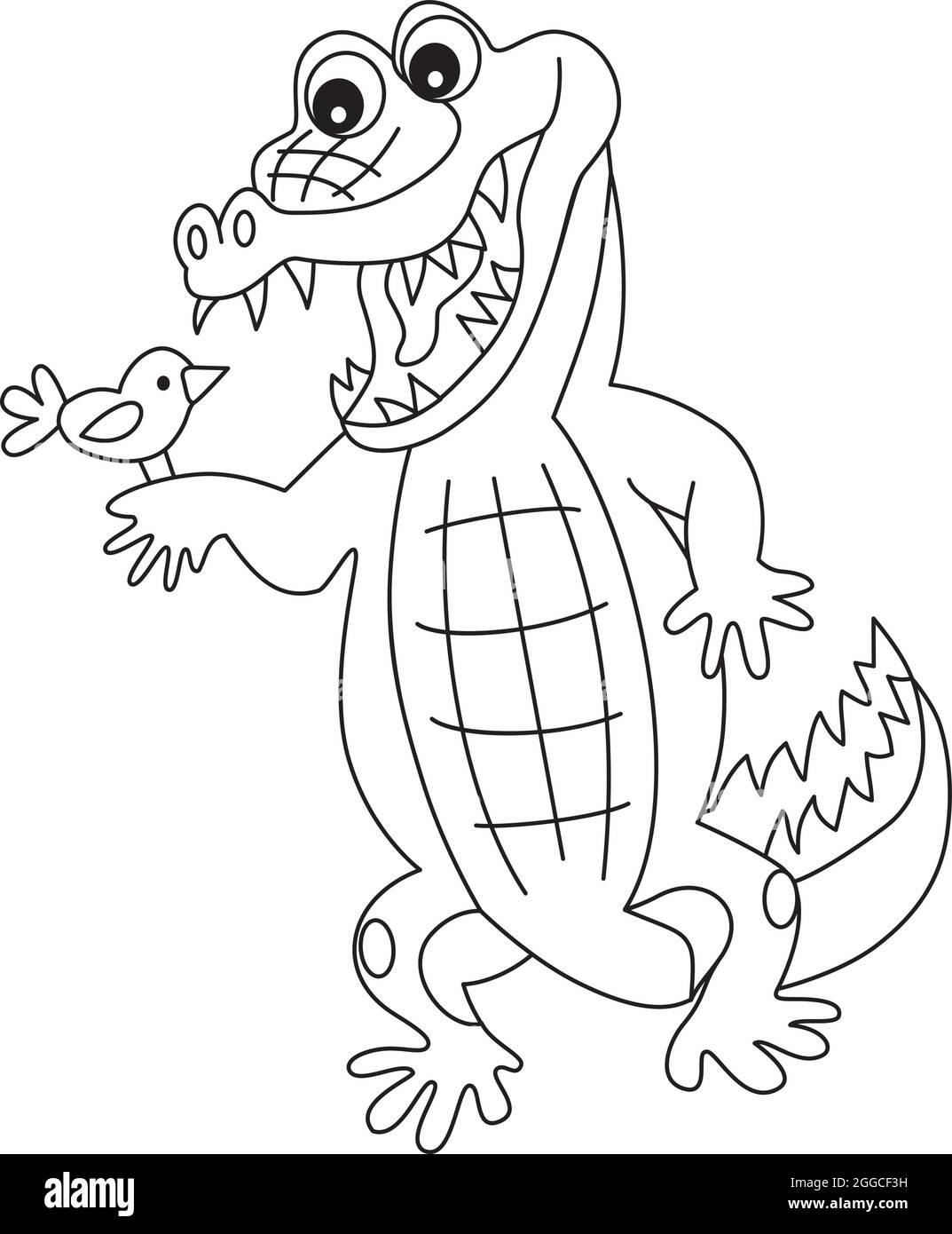 clipart crocodile black and white