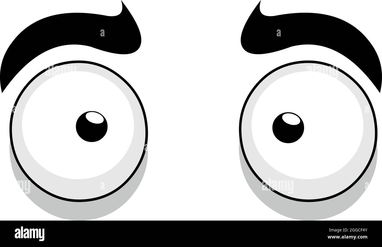 Vector illustration of a cartoon eyes looking Stock Vector Image & Art