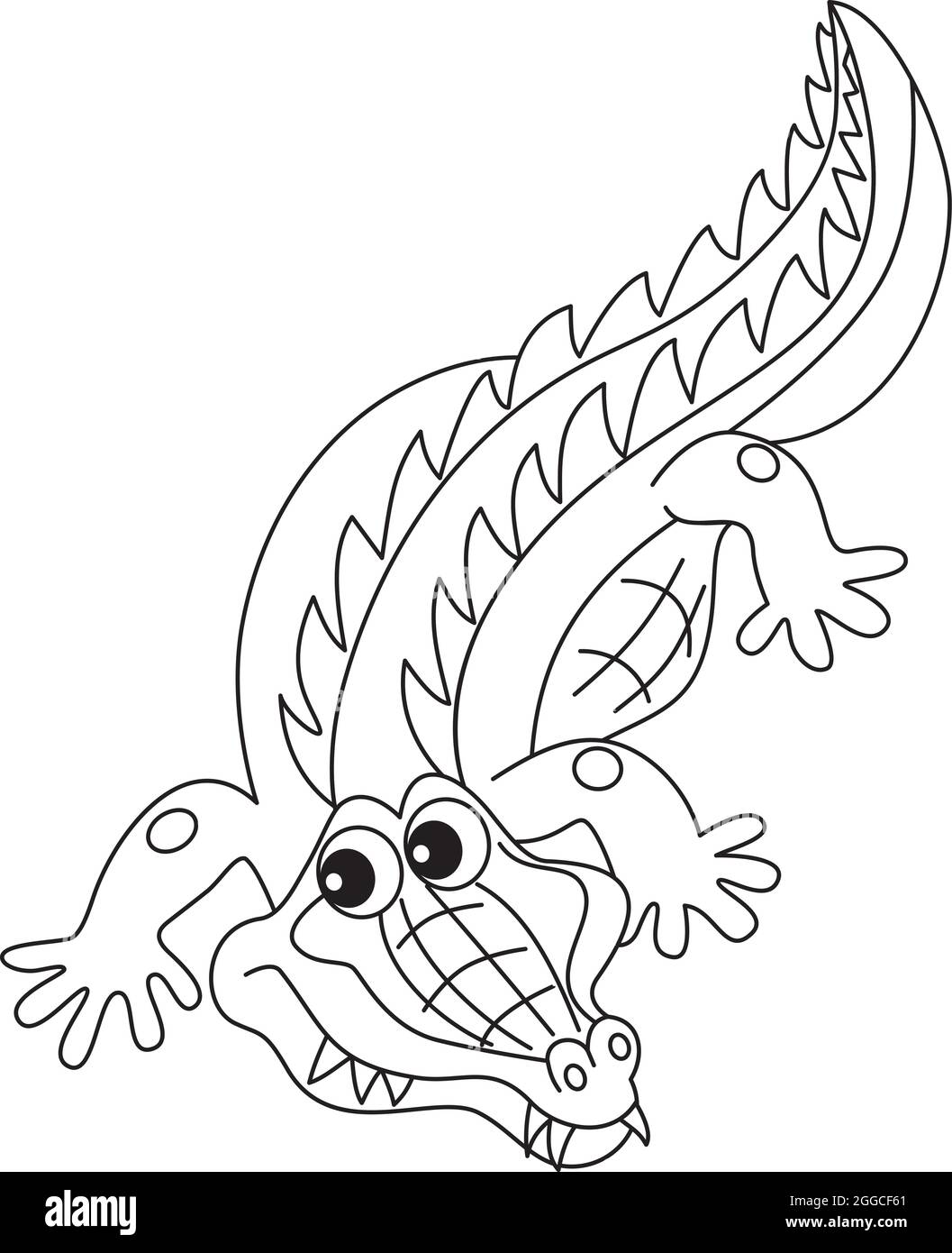 clipart crocodile black and white