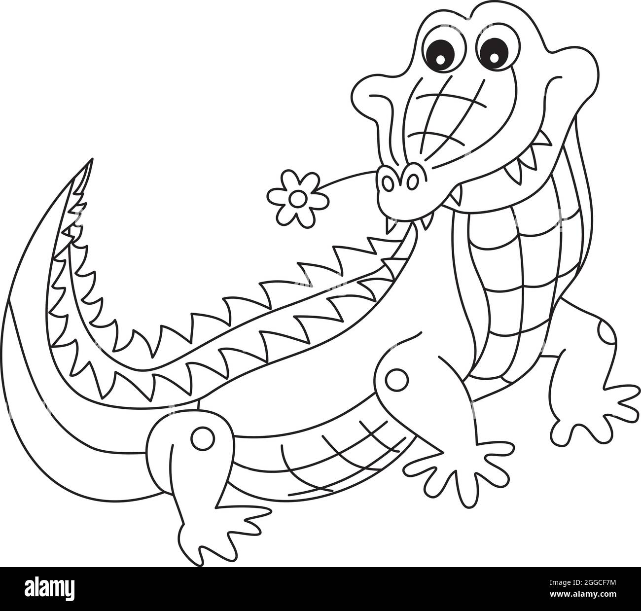 Crocodile cartoon Black and White Stock Photos & Images - Alamy