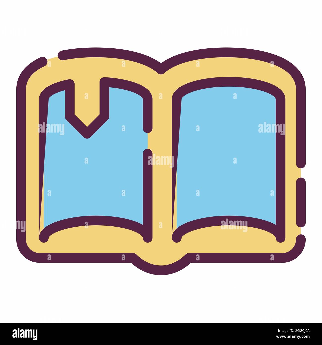 Icon Vector of Book - Line Cut Style - Simple illustration, Editable ...