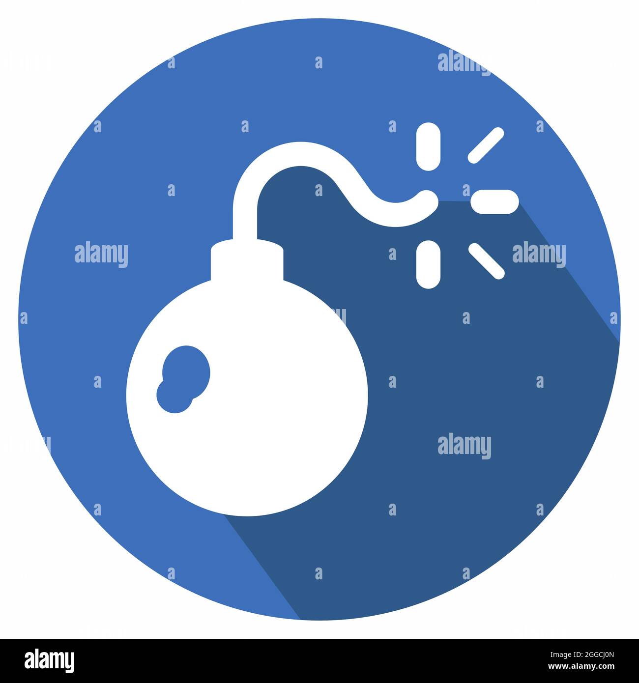 Icon Vector of Bomb - Long Shadow Style - Simple illustration, Editable ...