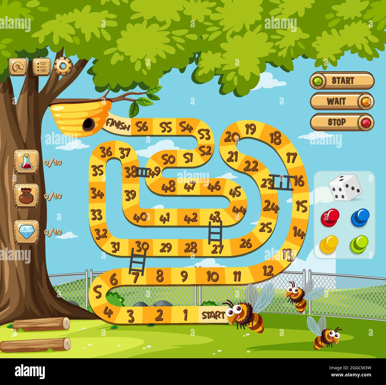 Play Begins Snakes and Ladders, Forest Snack, 2-in-1 Board Game