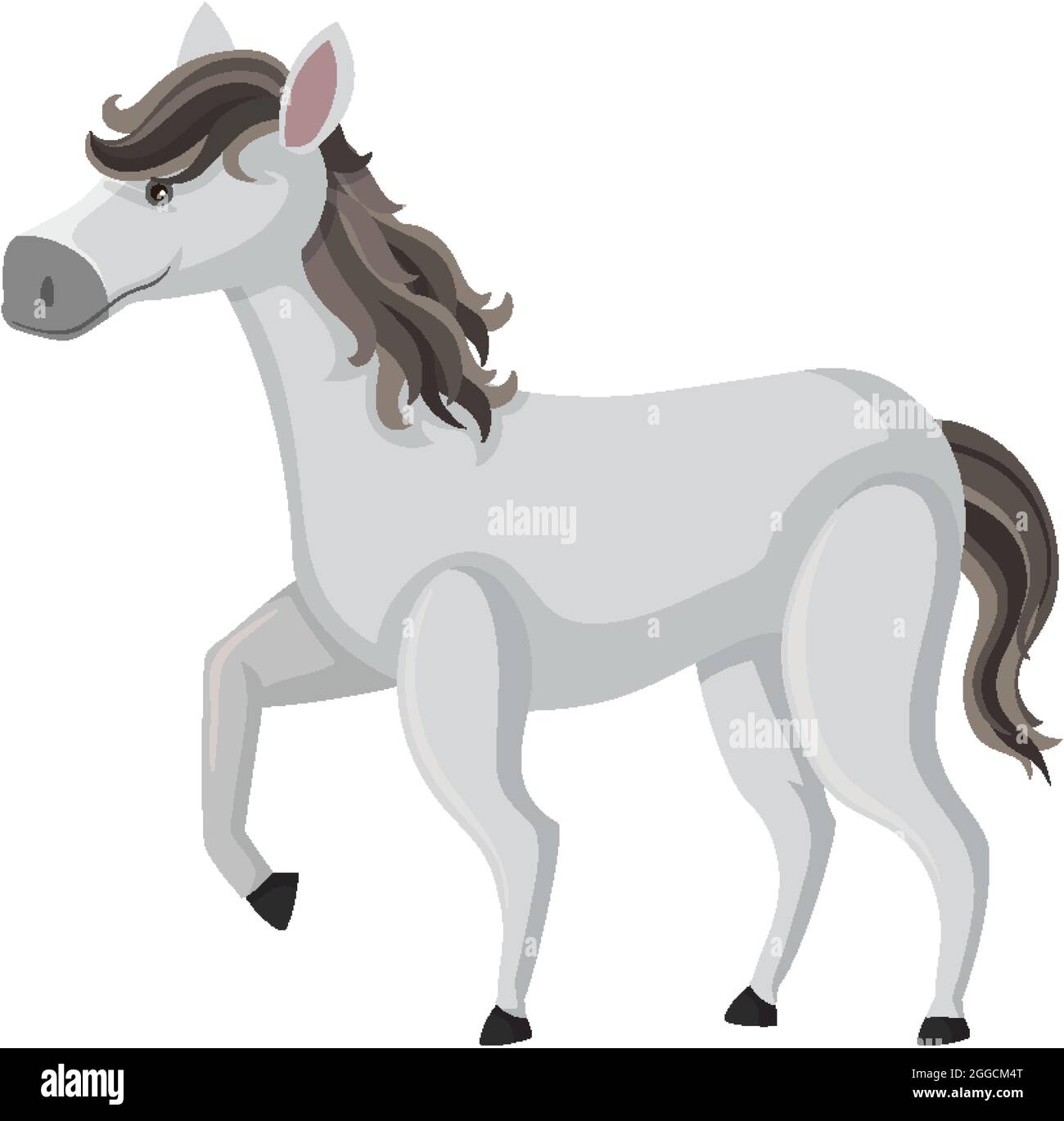 Cute horse on white background illustration Stock Vector Image & Art ...