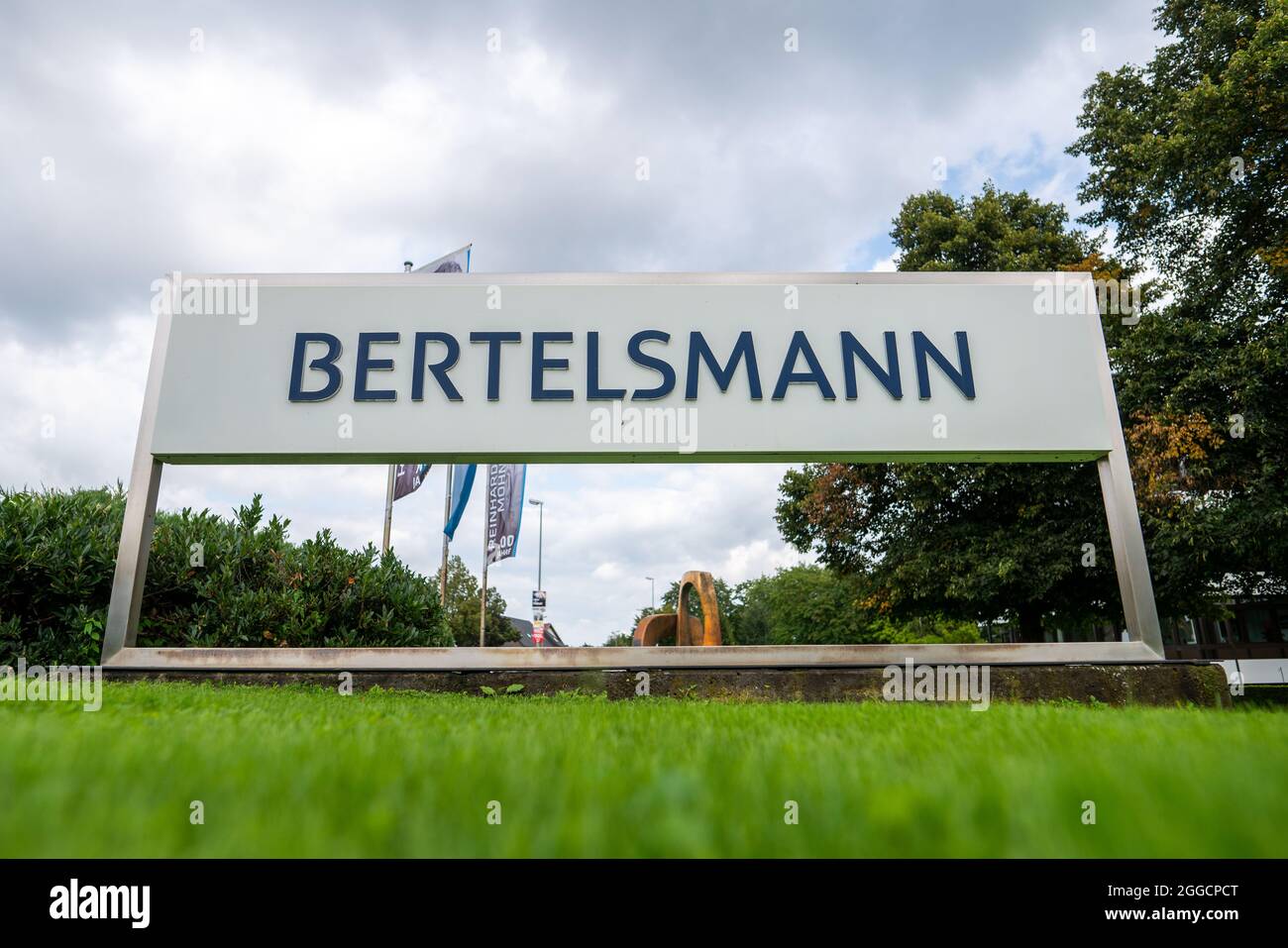 30 August 2021, North RhineWestphalia, Gütersloh A sign with the