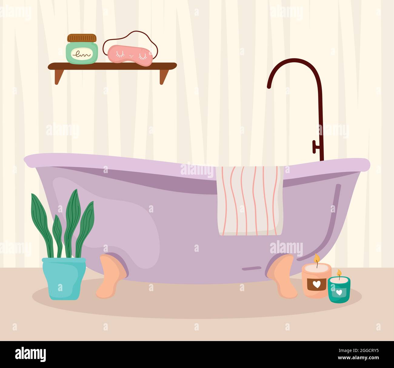 Cute bathroom design Stock Vector Image &amp; Art - Alamy