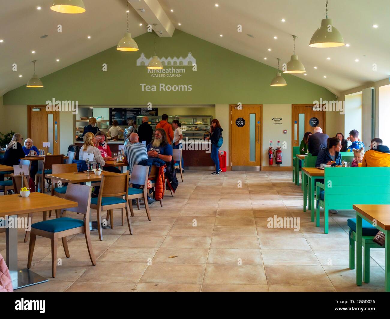 Interior of the Tea rooms at the Kirkleatham Walled Garden visitor attraction Stock Photo