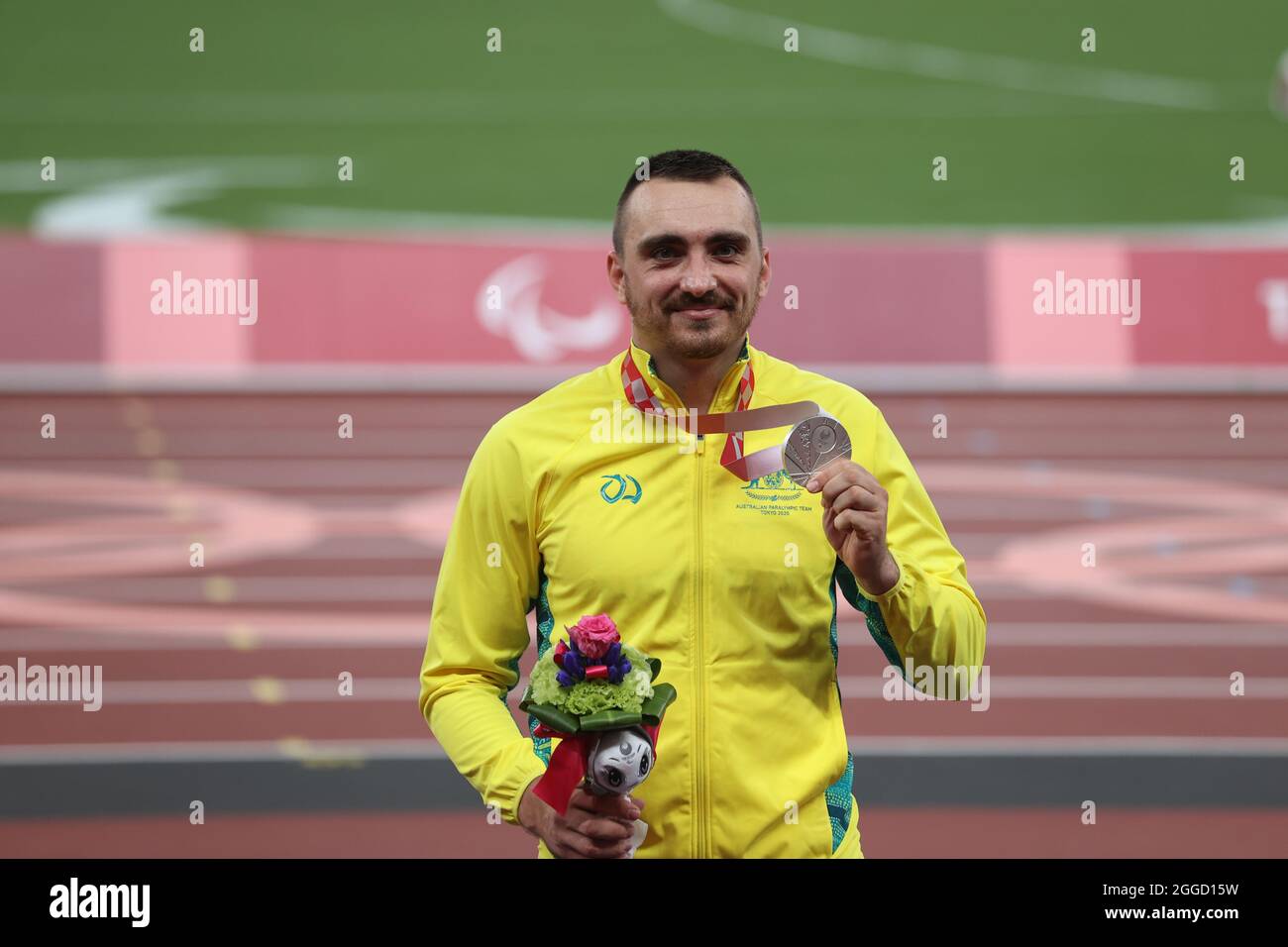 Japan. 31st Aug 2021. BURIAN Michal (AUS) celebrates Silver Medal in