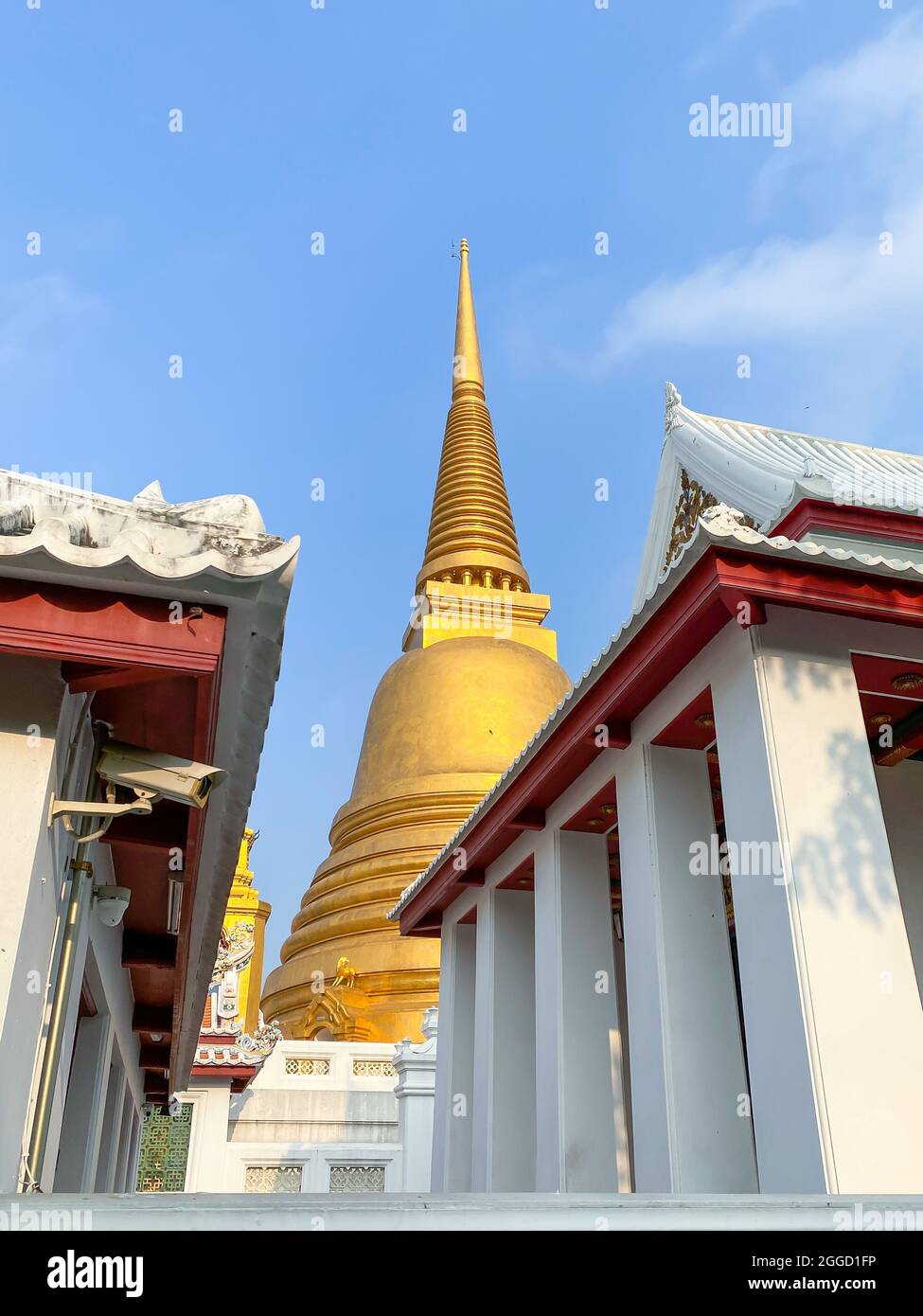 Pagoda of Wat Bowonniwet Vihara temple Bangkok, Thailand Stock Photo