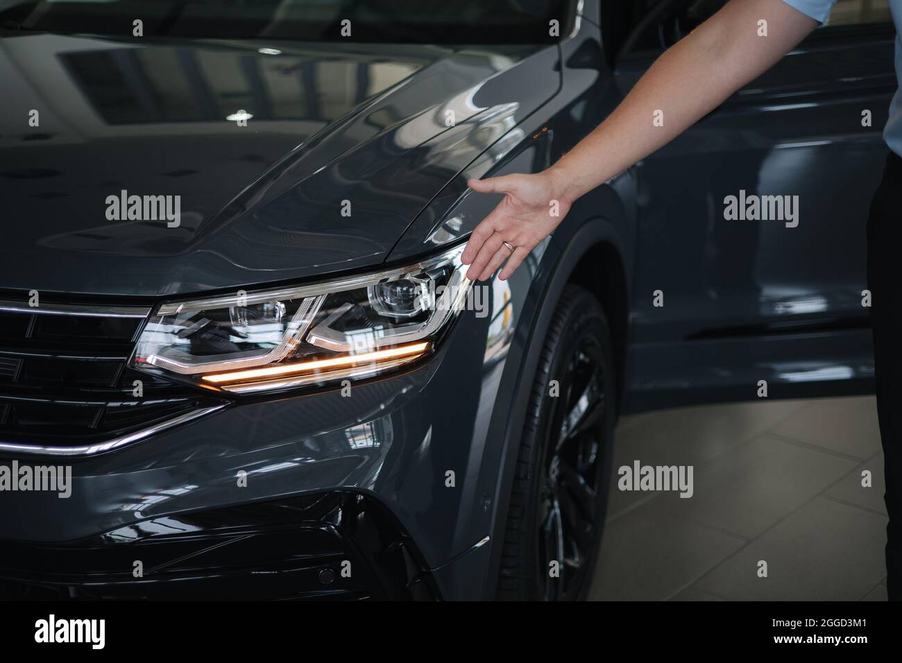 Closeup of different elements car exterior design Stock Photo Alamy