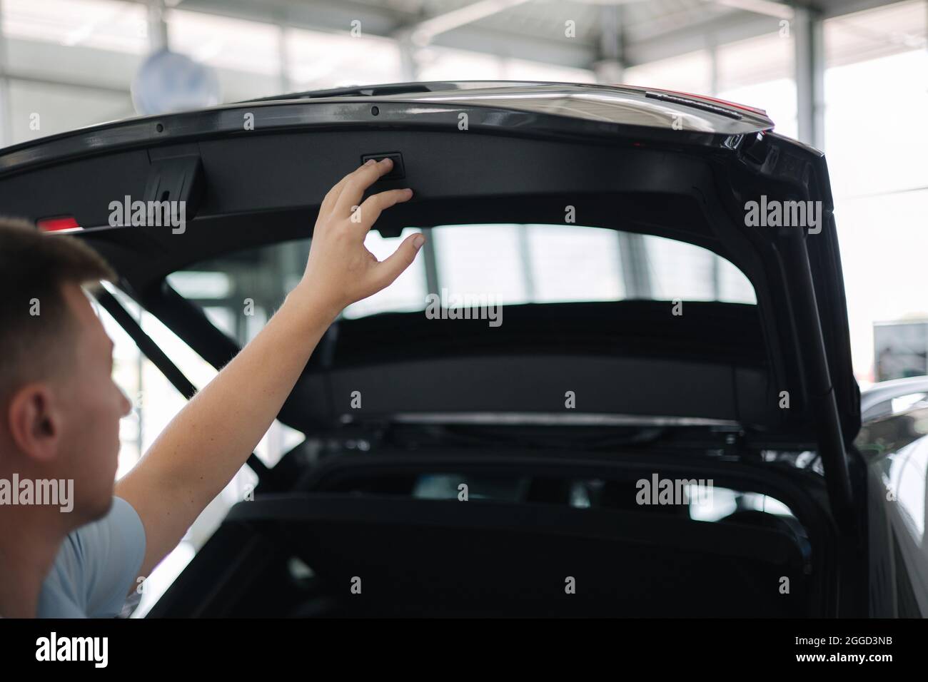 Closeup of different elements car exterior design Stock Photo Alamy