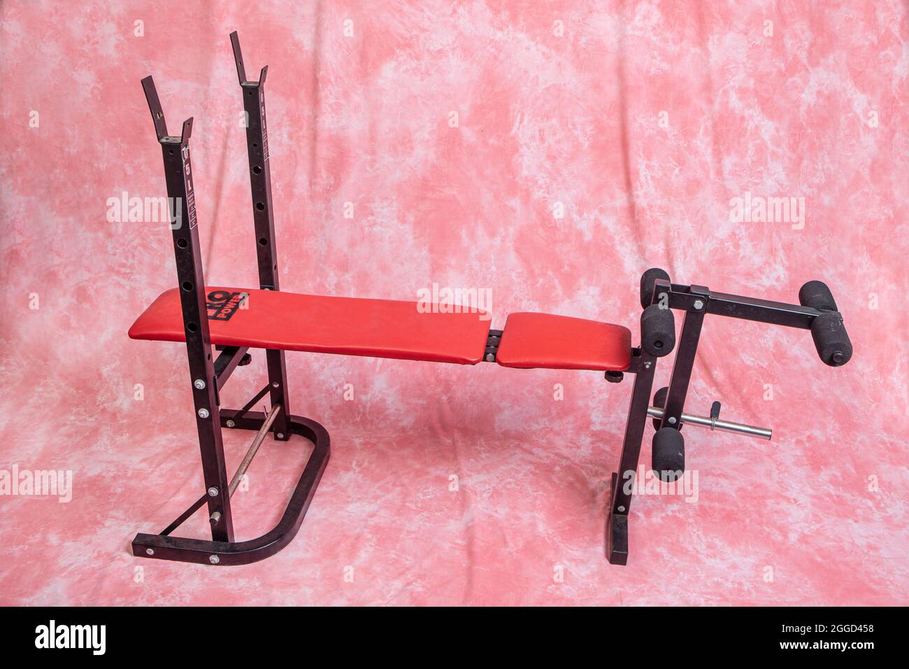 A Pro Power weight lifting bench Stock Photo Alamy