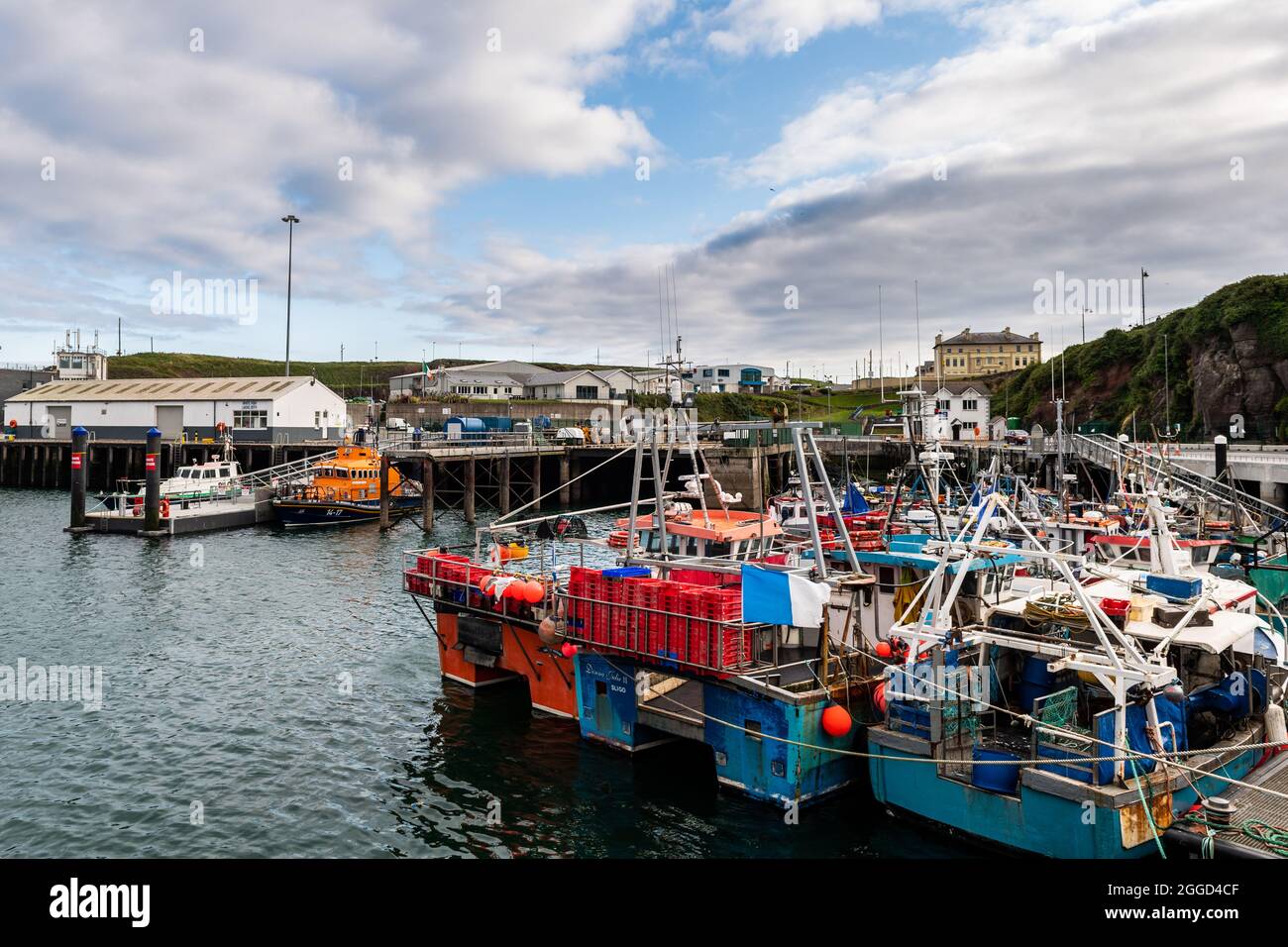 Fishing harbour/port in Dunmore East, County Waterford, Ireland. Stock Photo