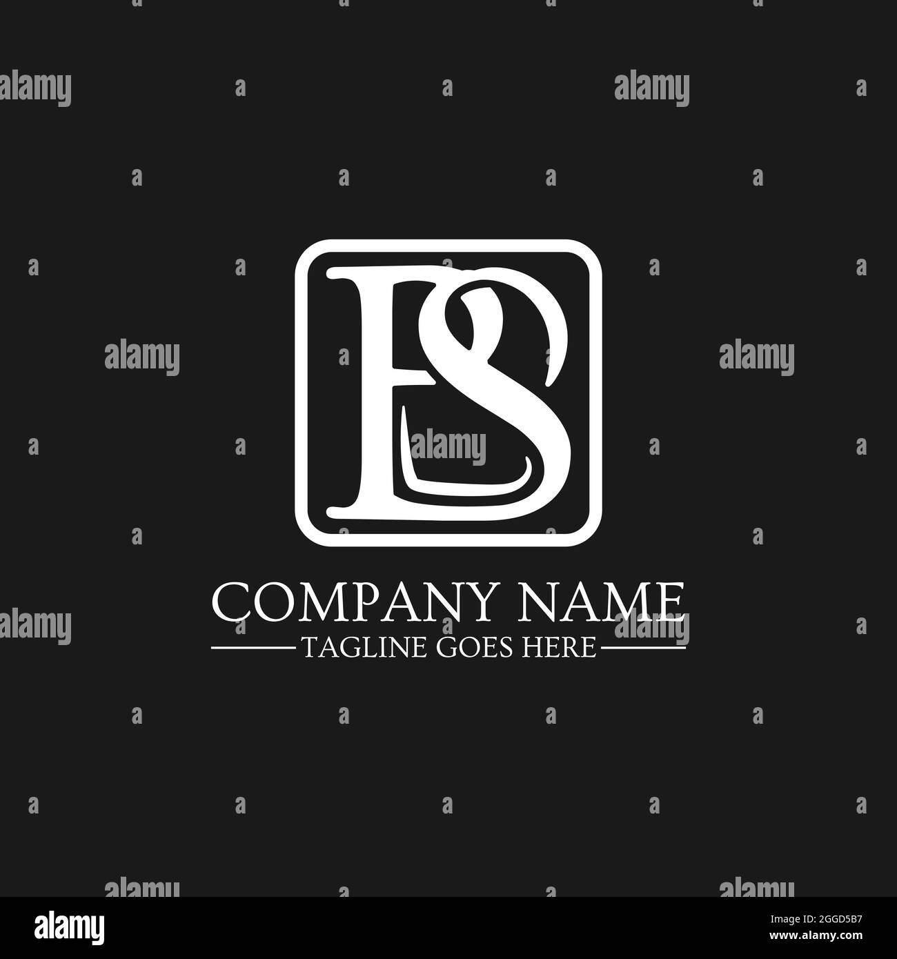 Initial letter BS logo design vector, B and S Letter Combine monogram sign Stock Vector