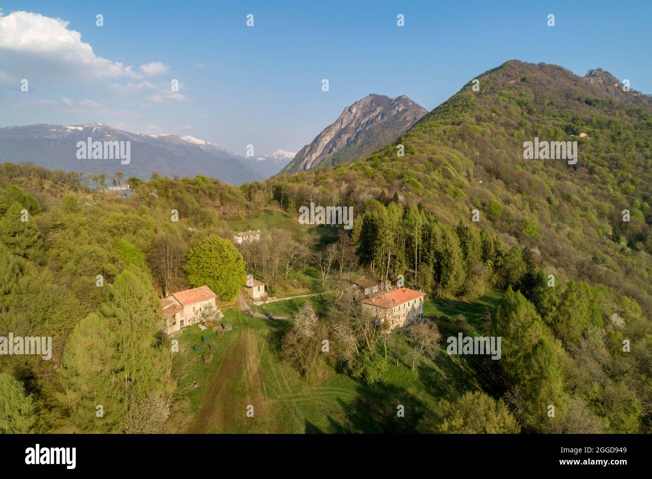 Albiga mountain, Bellano, Lake Como, Lombardy, Italy, Europe Stock Photo