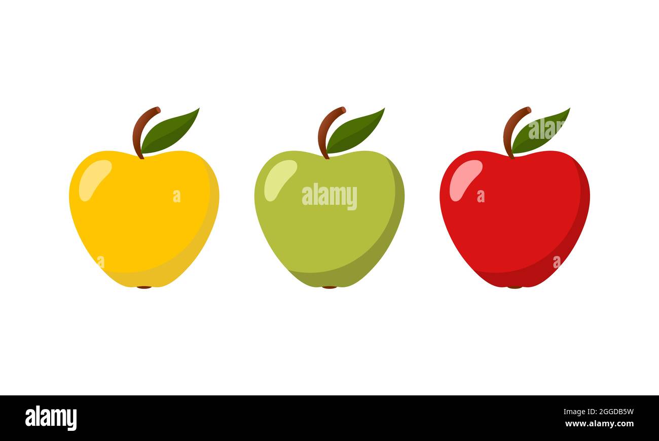 Apples, isolated flat vector illustration Stock Vector Image & Art - Alamy