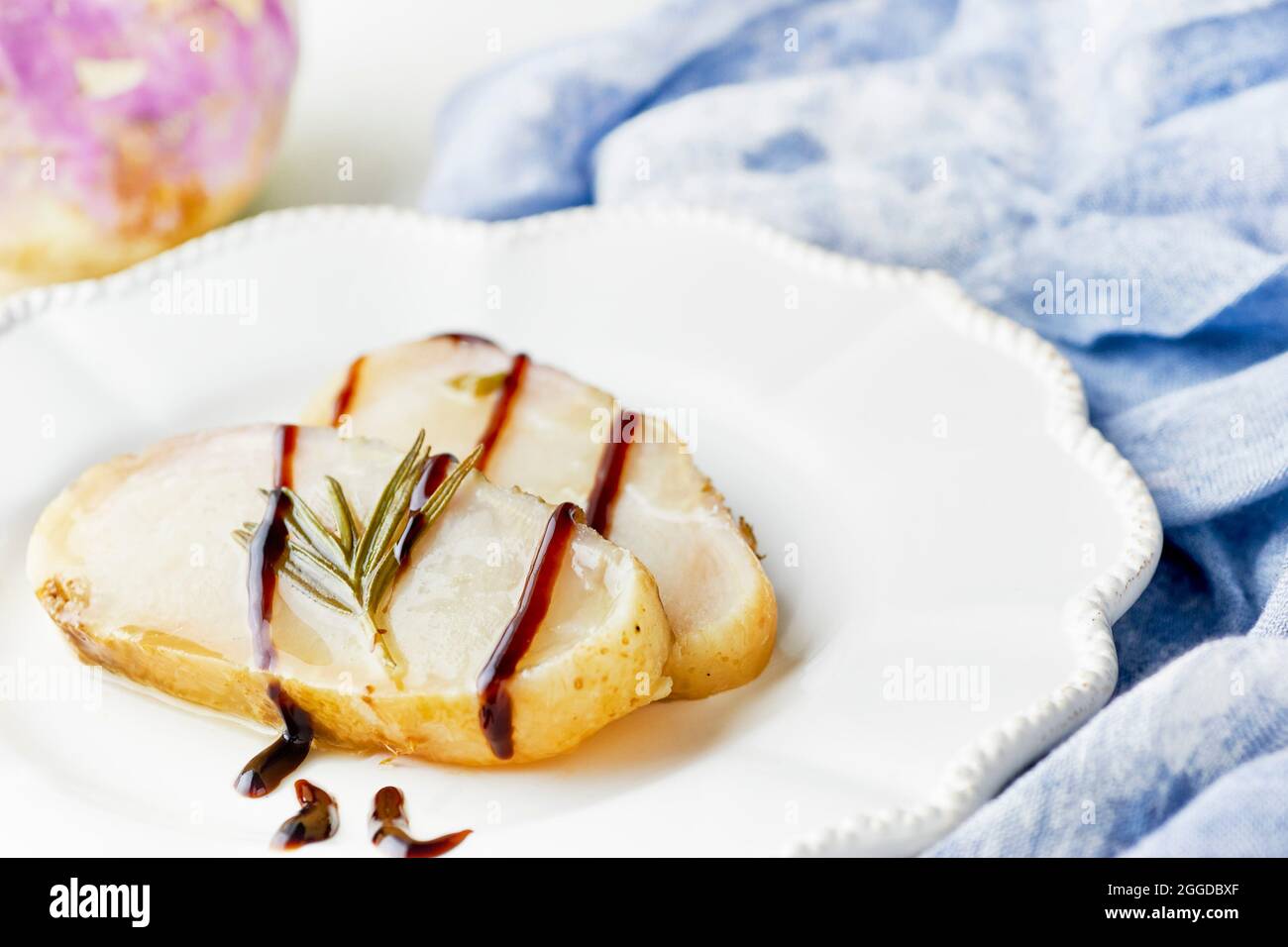 Roasted white turnip with balsamic vinegar of Modena and rosemary Stock