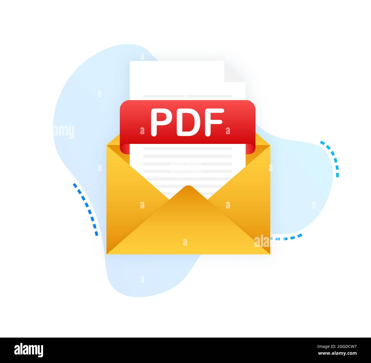 Download PDF button on laptop screen. Downloading document concept. File with PDF label and down arrow sign. Vector illustration Stock Vector