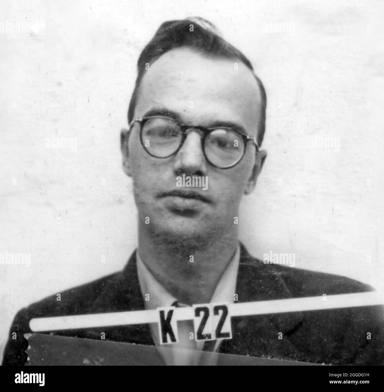 KLAUS FUCHS (1911-1988) German theoretical physicist and Soviet spy. His Los Alamos photo pass