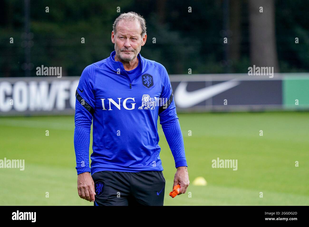 ZEIST, NETHERLANDS - AUGUST 31: KNVB Logo during the Netherlands Press  Conference at KNVB Campus on August 31, 2021 in Zeist, Netherlands (Photo  by Jeroen Meuwsen/Orange Pictures Stock Photo - Alamy
