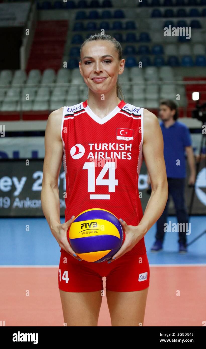 13-08-2021 Istanbul-Turkey: Turkey Volleyball Women's National Team Player Eda Erdem Stock Photo