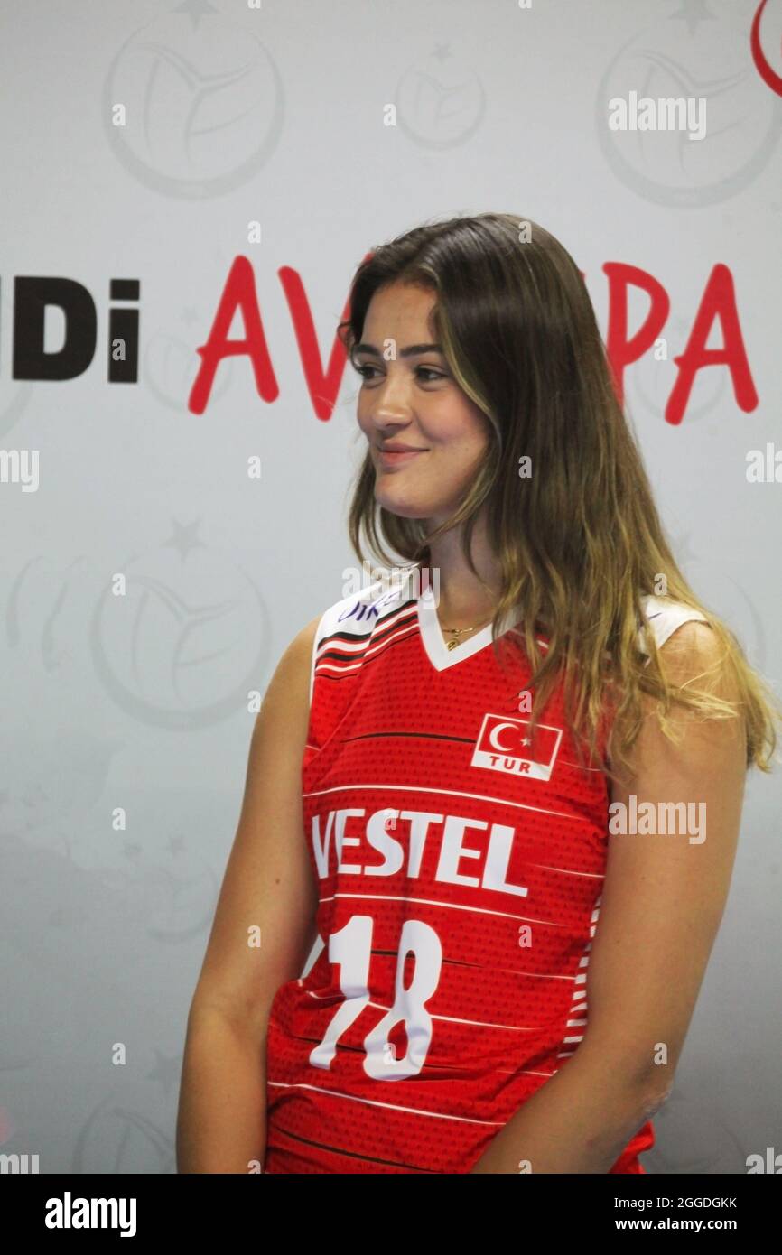 13-08-2021 Istanbul-Turkey: Turkey Volleyball Women's National Team Player Zehra Güneş Stock Photo