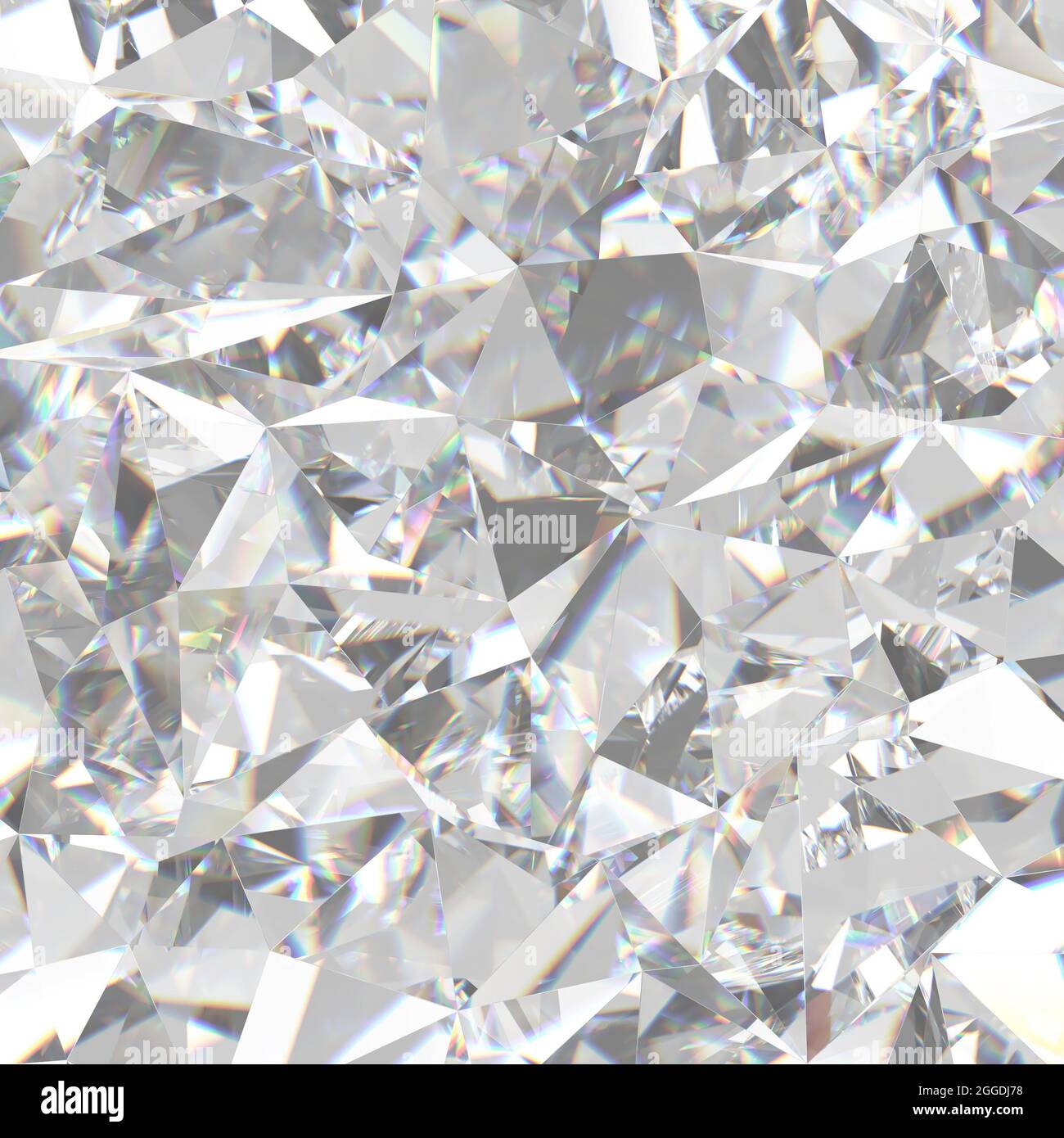 Beautiful 3D Rendered Shiny Diamond in Brilliant Cut on White