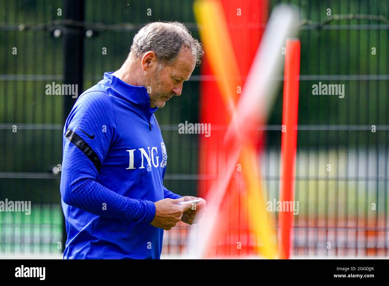 ZEIST, NETHERLANDS - AUGUST 31: KNVB Logo during the Netherlands Press  Conference at KNVB Campus on August 31, 2021 in Zeist, Netherlands (Photo  by Jeroen Meuwsen/Orange Pictures Stock Photo - Alamy