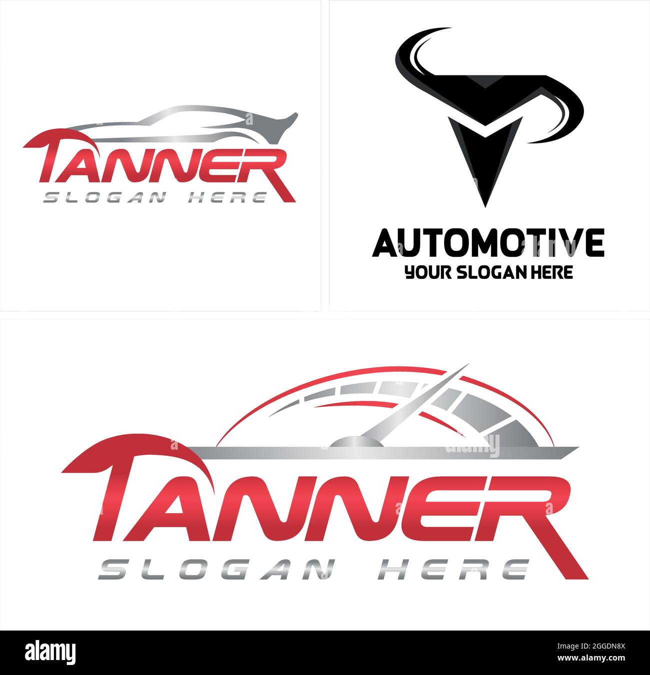 Automotive service repaint with car and speedometer vector logo Stock Vector